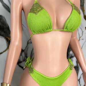 Lime Green Bikini Set Colombian